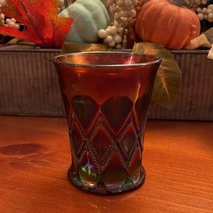 Vintage Carnival Glass Vase or Glass